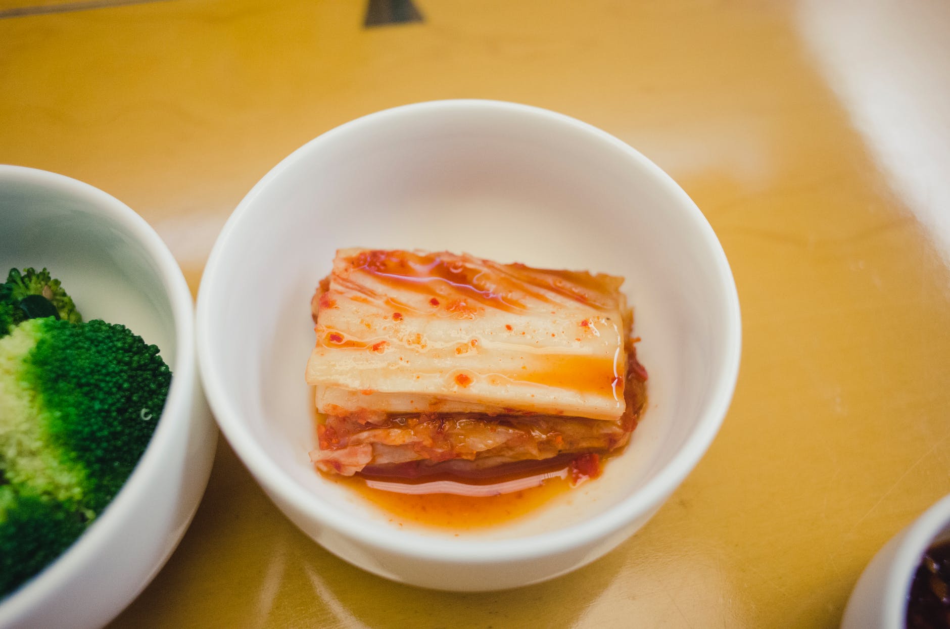 kimchi in a small bowl