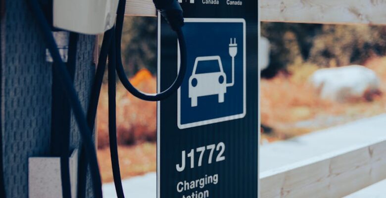 sign of charging station for electric cars